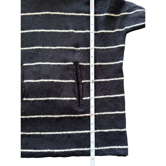 Garnet Hil Mock Neck Kangaroo Pocket Wool/Cashmere Sweater Sz Small, black /m2 - Picture 6 of 7